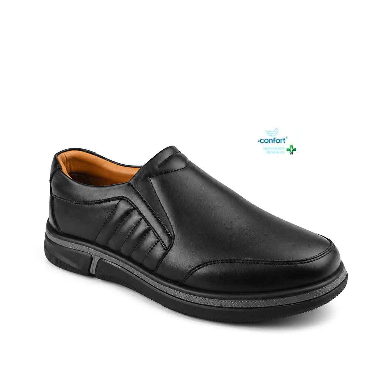 CHAUSSURE ballerine CONFORT+ 141 noir CUIR  ..........    Chaussures confort Maroc
